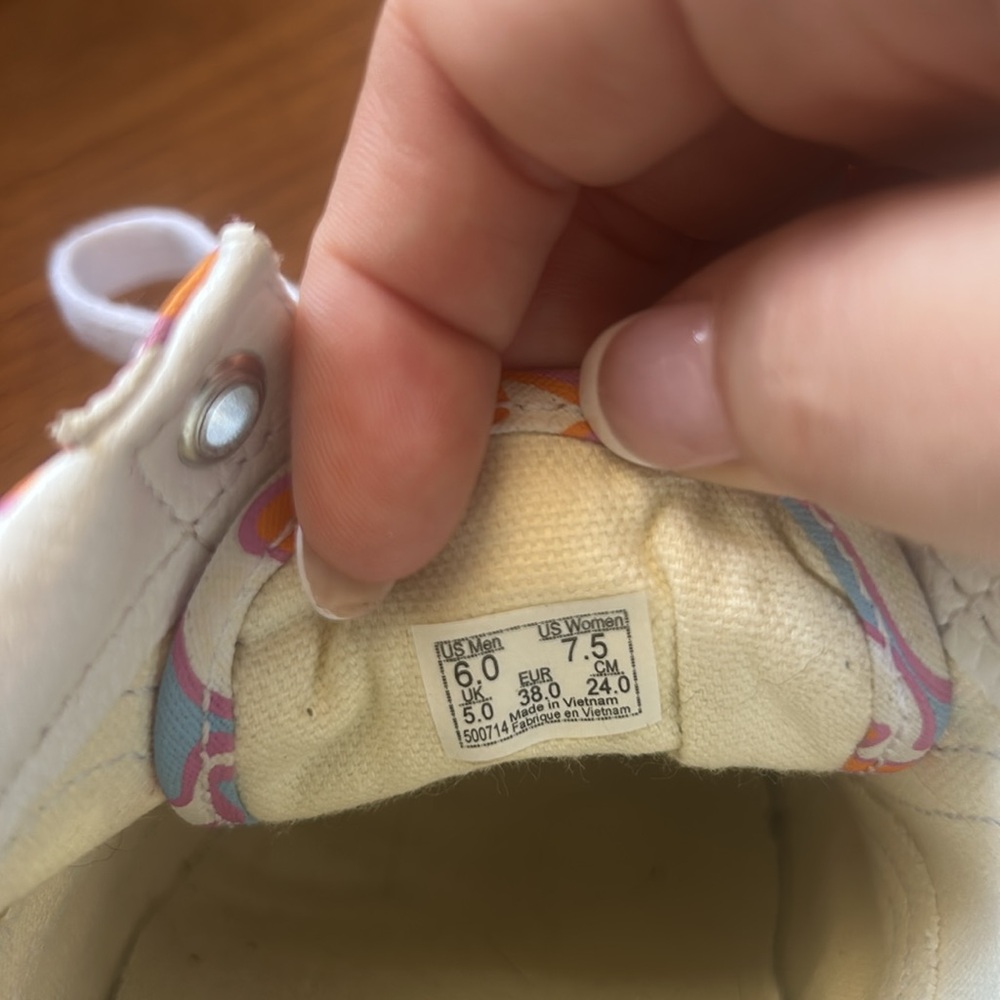 Vans Orange and Purple Platform Sneakers Retro Style - Picture 2 of 8